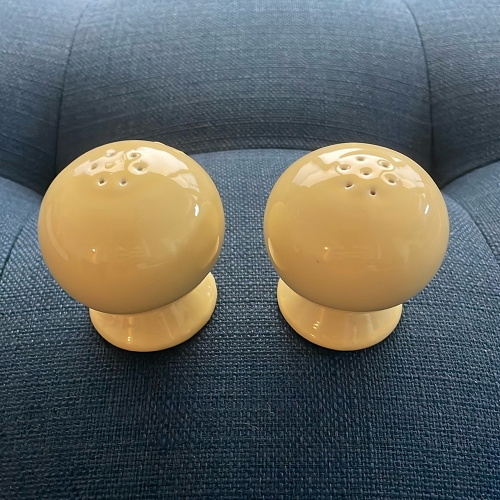 Vintage Fiestaware Yellow Salt & Pepper Shaker Set